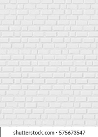 Brick White Wall 3d Light Background Stock Vector (Royalty Free ...