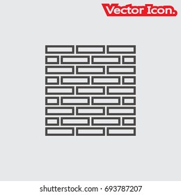 Brick work icon isolated sign symbol and flat style for app, web and digital design. Vector illustration.