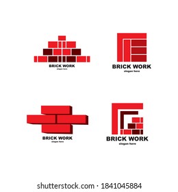 Ladrillo Trabajar simple plantilla de logotipo moderno ,Vector de diseño de logotipo de construcción de ladrillo, Emblema, Concepto de diseño, símbolo creativo, icono
