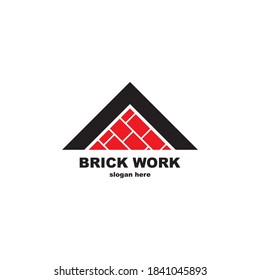 Ladrillo Trabajar simple plantilla de logotipo moderno ,Vector de diseño de logotipo de construcción de ladrillo, Emblema, Concepto de diseño, símbolo creativo, icono
