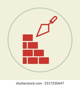 Brick work trendy icon luxurious abstract vector illustration colorful artwork lovely design.eps