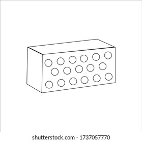 Ziegelstein. Illustration für Web und Mobile Design.