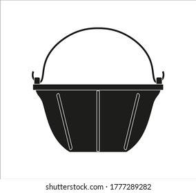 bricklayer bucket. illustration for web and mobile design.