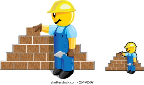 Bricklayer dude. One with a dark outline so it can work when it's reduced. He can be building anything.