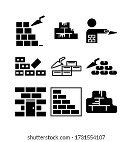 Bricklayer  icon or logo isolated sign symbol vector illustration - Collection of high quality black style vector icons
