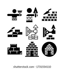 Bricklayer  icon or logo isolated sign symbol vector illustration - Collection of high quality black style vector icons
