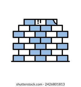 Bricklayer icon vector strock illustration