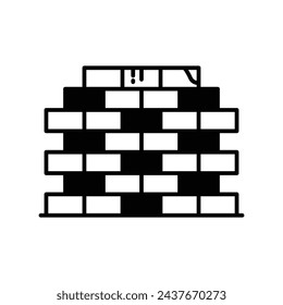 Bricklayer icon vector strock illustration