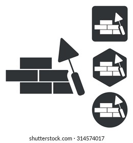 Bricklayer icons set. Simple illustration of bricklayer vector icons set isolated on white background