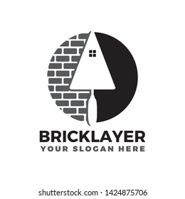 Bricklayer logo template vector illustration