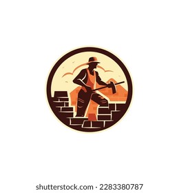 logotipo de construcción de albañilería 