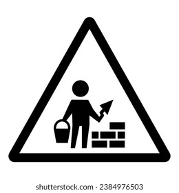 Signo de símbolo de la capa de ladrillo, Ilustración vectorial, Aislar en la etiqueta de fondo blanco. EPS10