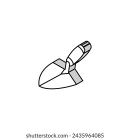 Maurerkelle Bauingenieur Isometrische Ikone Vektor. Maurerkelle Bauingenieur-Zeichen. Isolierte Symbol Illustration