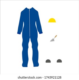 bricklayer uniform. illustration for web and mobile design.