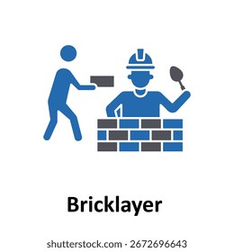 Ícone de vetor Bricklayer que pode facilmente modificar ou editar

