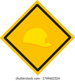 bricklayer's helmet. illustration for web and mobile design.