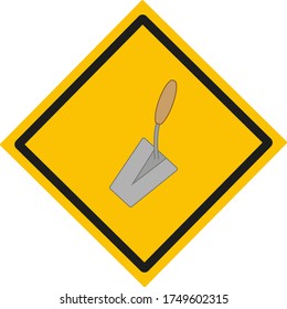 bricklayer's trowel. illustration for web and mobile design.
