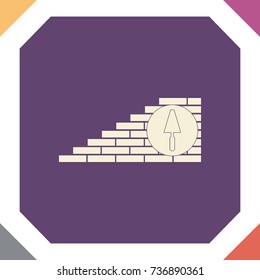 bricklaying icon, vector design