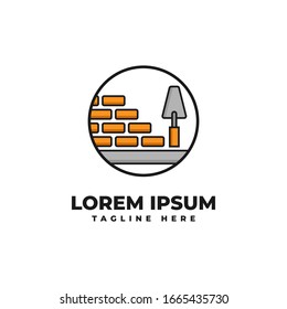 Mauersteine mit Vektorillustration des Pock-Logos
