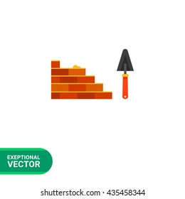 Bricklaying and trowel