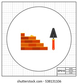 Bricklaying and trowel