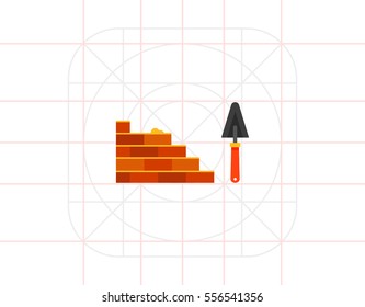 Bricklaying and trowel