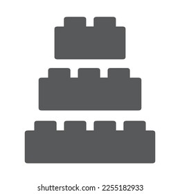 símbolo de construcción de icono de ladrillo,lego aislado en segundo plano