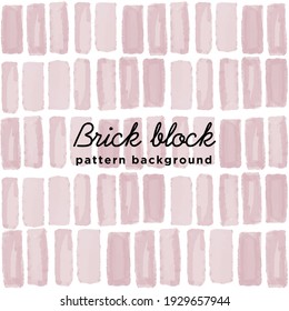 Brick-like watercolor vector seamless pattern