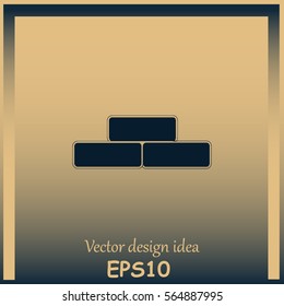 Bricks (brickwork, masonry), icon