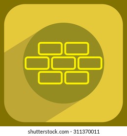 bricks (brickwork, masonry), line icon