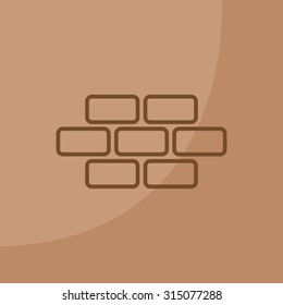 bricks (brickwork, masonry), line icon