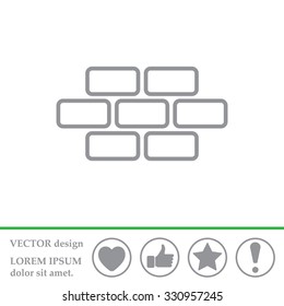 bricks (brickwork, masonry), line icon