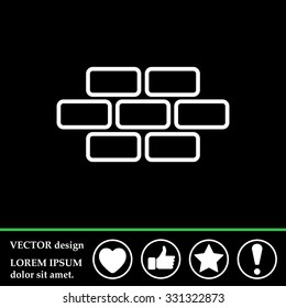 bricks (brickwork, masonry), line icon