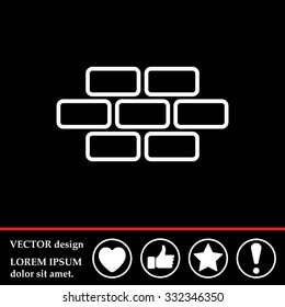 bricks (brickwork, masonry), line icon