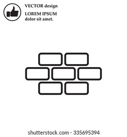 bricks (brickwork, masonry), line icon