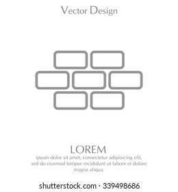 bricks (brickwork, masonry), line icon