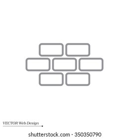 bricks (brickwork, masonry), line icon