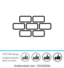 bricks (brickwork, masonry), line icon