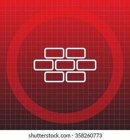 bricks (brickwork, masonry), line icon