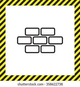 bricks (brickwork, masonry), line icon