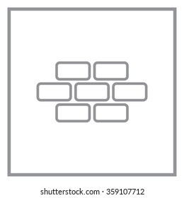 bricks (brickwork, masonry), line icon