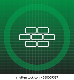 bricks (brickwork, masonry), line icon