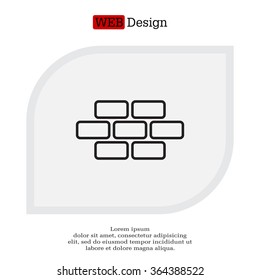 bricks (brickwork, masonry), line icon