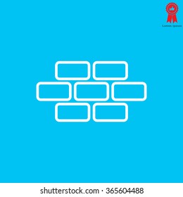 bricks (brickwork, masonry), line icon