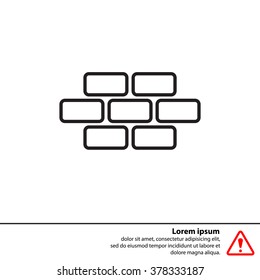bricks (brickwork, masonry), line icon