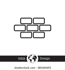 bricks (brickwork, masonry), line icon