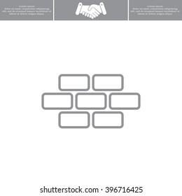 bricks (brickwork, masonry), line icon