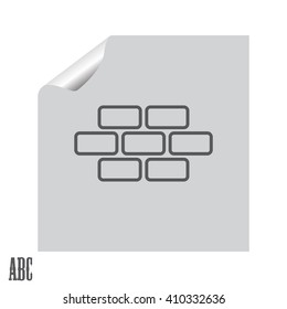bricks (brickwork, masonry), line icon