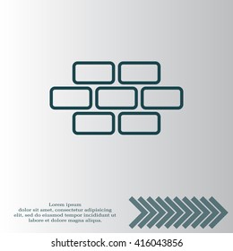 bricks (brickwork, masonry), line icon