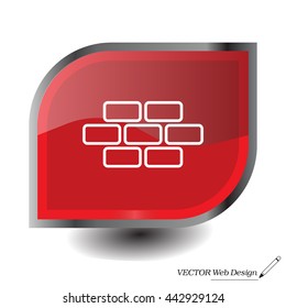 bricks (brickwork, masonry), line icon